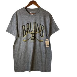 Bruins Graphic Crewneck T-Shirt - Gray Size Large NWT